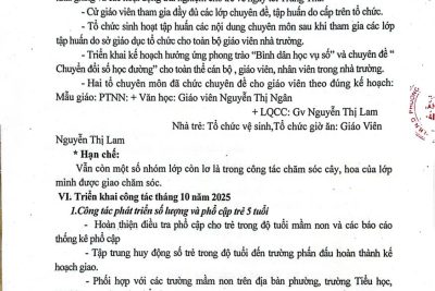 Nghị quyết sinh hoạt chuyên môn tháng 10/2025