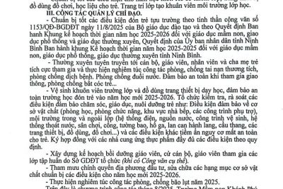 Chương trình công tác tháng 8/2025
