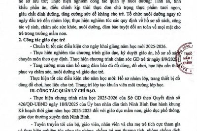 Chương trình công tác tháng 9/2025