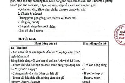Nghị quyết sinh hoạt chuyên đề: Tổ chức hoạt động giáo dục phát triển tình cảm – kỹ năng xã hội.