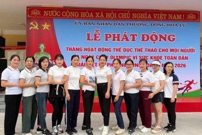 CBGVNV Trường mầm non Khánh Phú hưởng ứng ngày chạy Olympic phường Đông Hoa Lư năm 2026